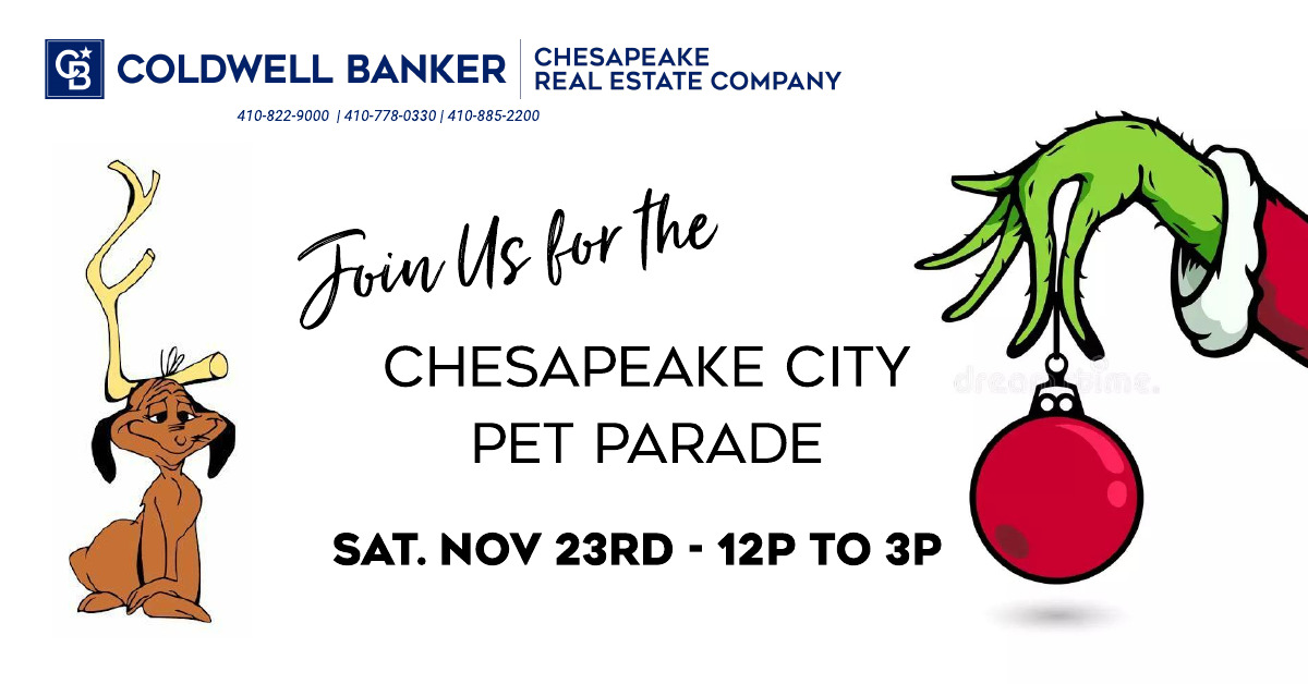 Join the fun at Chesapeake City's Pet Parade on Nov 23rd at 12 PM